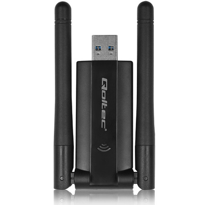 Bezprzewodowa karta sieciowa Qoltec USB 3.0 Wi-Fi 5 AC1200 2 x 2dBi